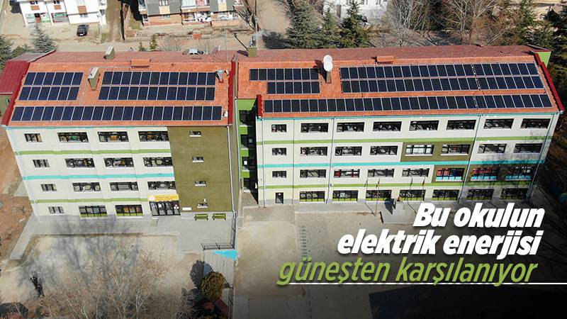 Bu okulun elektrik enerjisinin yüzde 90’ı güneşten