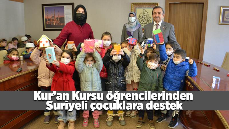 Kur’an Kursu öğrencilerinden Suriyeli çocuklara destek