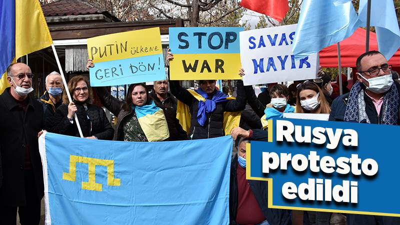 Rusya'nın Ukrayna'ya saldırısı Kırıkkale'de protesto edildi