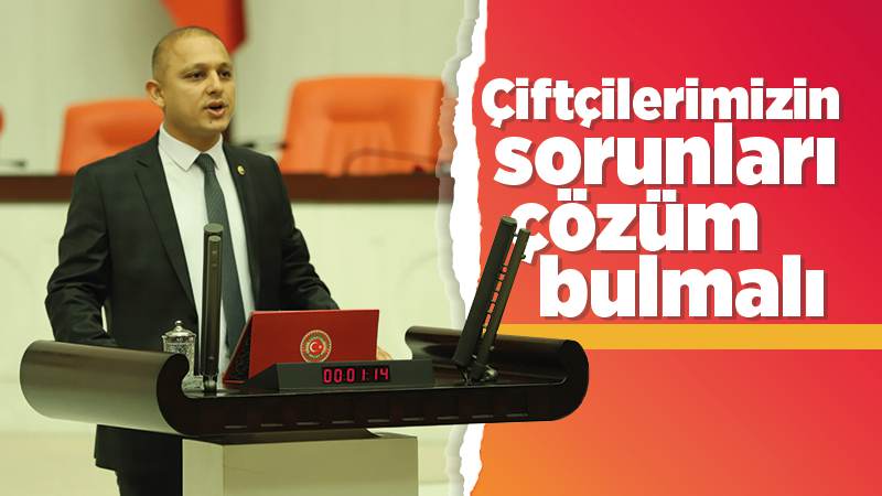 Çiftçilerimizin sorunları çözüm bulmalı 