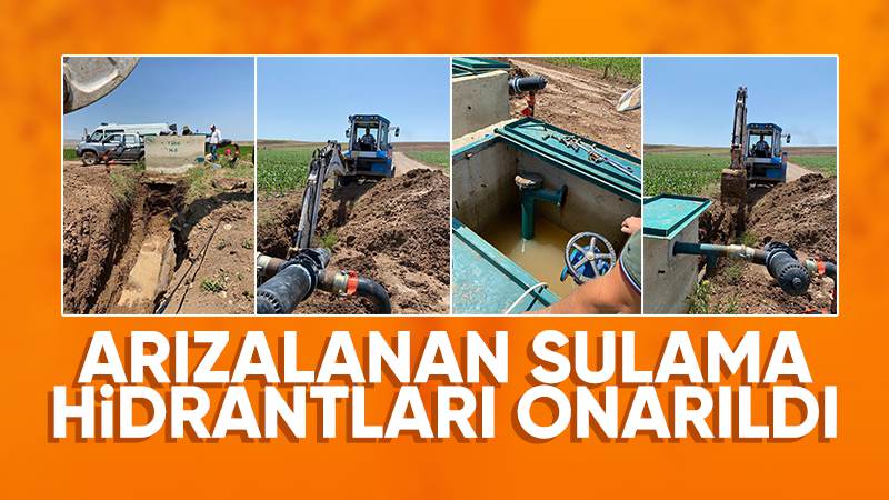 Arızalanan sulama hidrantları onarıldı