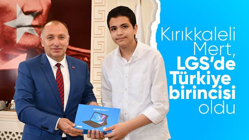 Kırıkkaleli Mert, LGS’de Türkiye birincisi oldu 