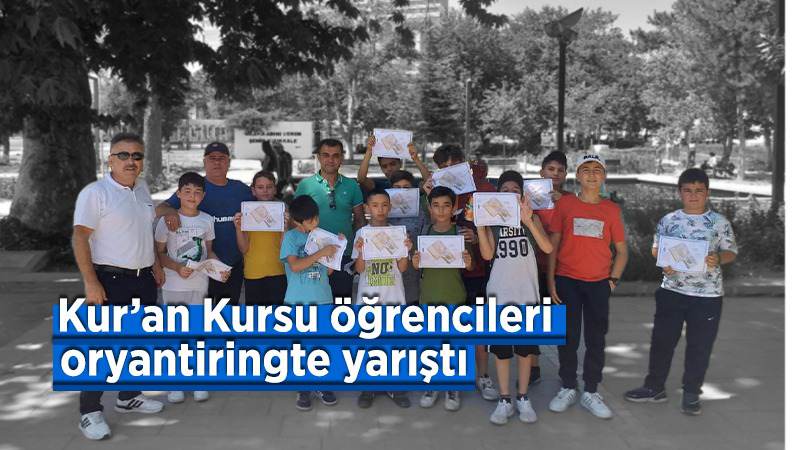 Kur’an Kursu öğrencileri oryantiringte yarıştı