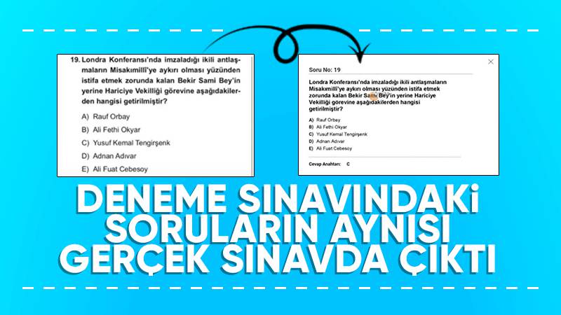 KPSS soruları ile deneme soruları aynı çıktı