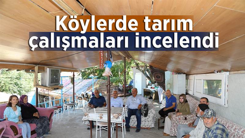 Köylerde tarım çalışmaları incelendi 