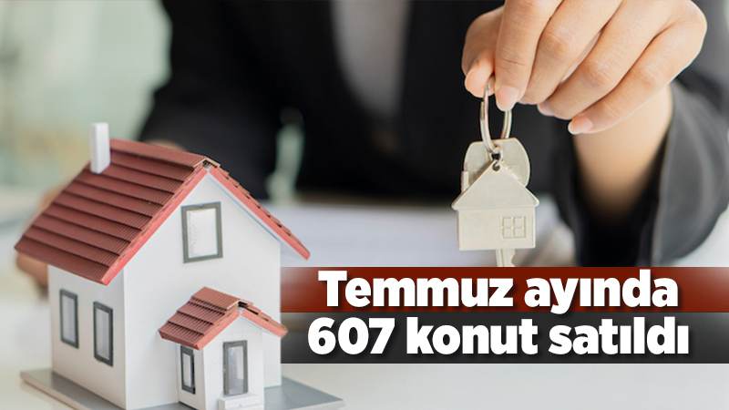 Temmuz ayında 607 konut satıldı 