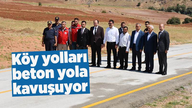 Köylere beton yol çalışmaları hız kesmeden devam ediyor