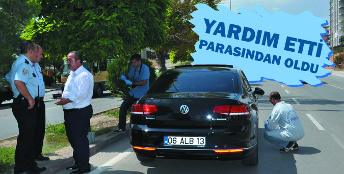 Yardım ederken parasından oldu