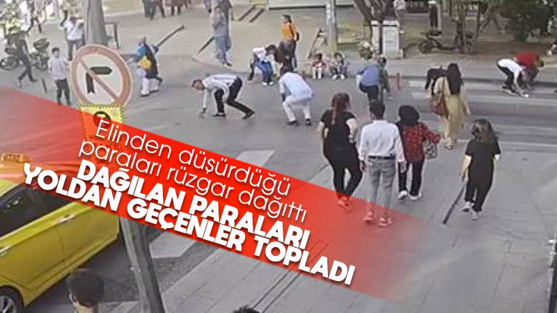 Bankaya yatıracağı para yola saçıldı