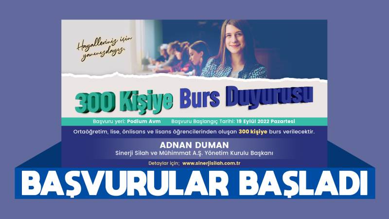 300 öğrenciye verilecek burs başvuruları başladı 