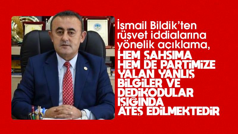 Bildik’ten rüşvet iddialarına cevap: “Yel, kayadan ancak toz alır”