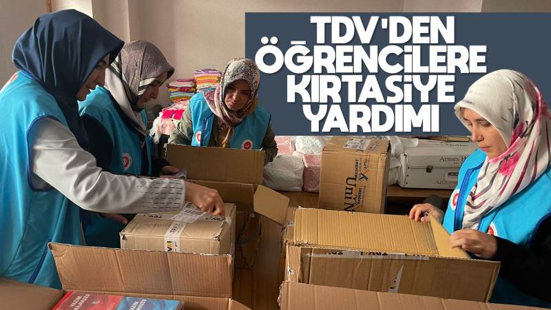 TDV' den öğrencilere kırtasiye yardımı