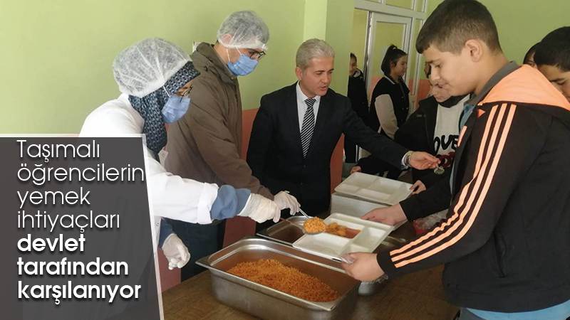 Taşımalı öğrencilerin yemek ihtiyaçları devlet tarafından karşılanıyor