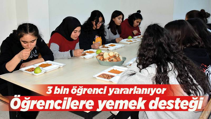 Öğrencilere yemek desteği 