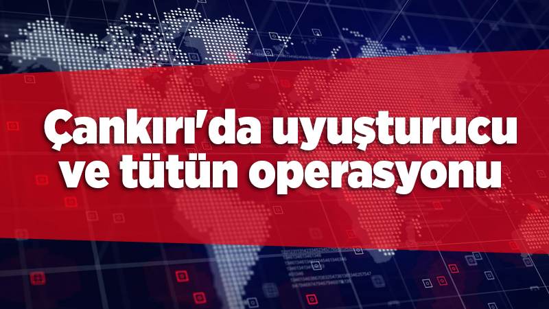 Çankırı'da uyuşturucu ve tütün operasyonu