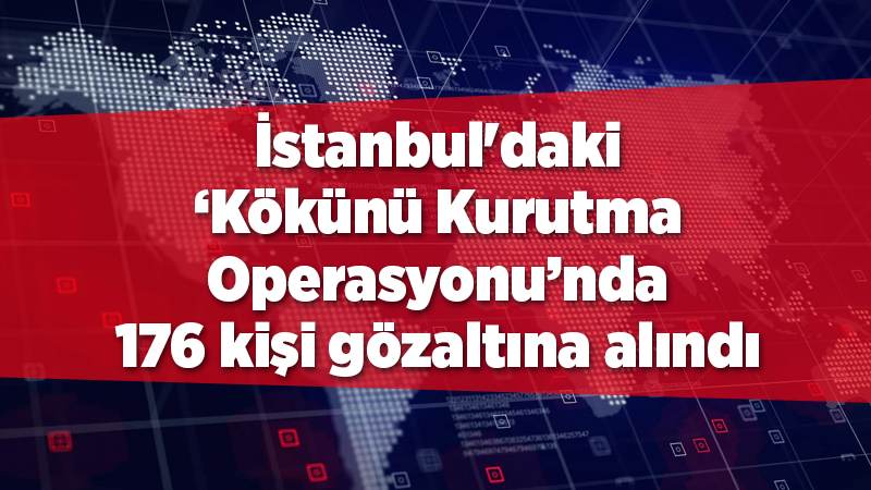 İstanbul'daki "Kökünü Kurutma Operasyonu"nda 176 kişi gözaltına alındı