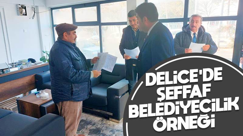 Delice’de şeffaf belediyecilik örneği 