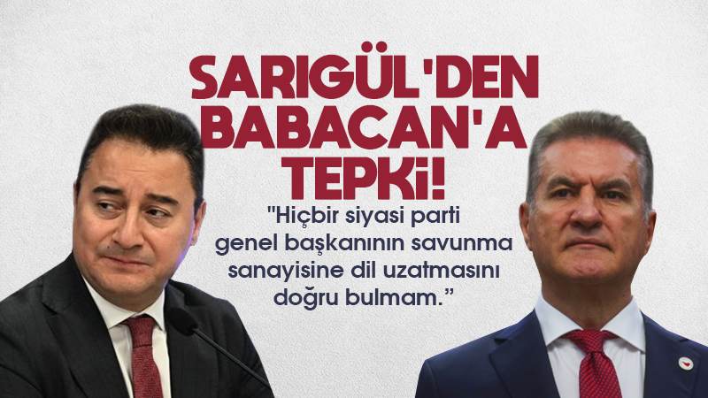 Sarıgül’den Babacan’a tepki!