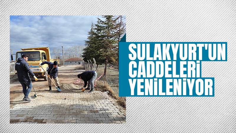 Sulakyurt’un caddeleri yenileniyor 