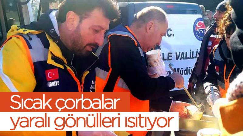 Sıcak çorbalar yaralı gönülleri ısıtıyor