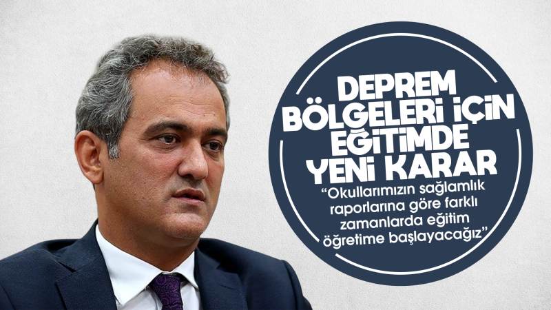 Deprem bölgeleri için eğitimde yeni karar