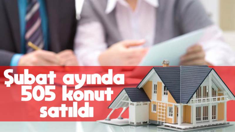 Şubat ayında 505 konut satıldı 