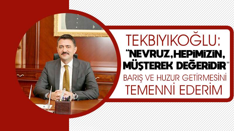 Tekbıyıkoğlu: “Nevruz, hepimizin müşterek değeridir”