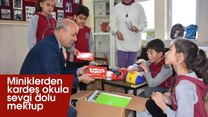 Miniklerden kardeş okula sevgi dolu mektup 