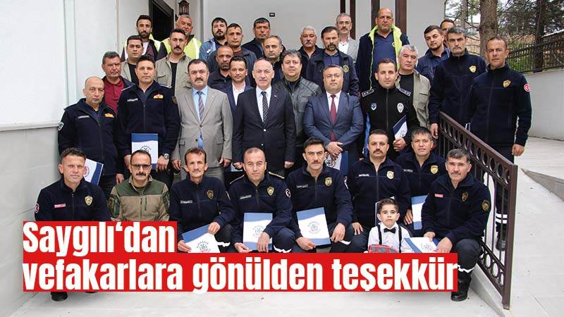 Saygılı’dan vefakarlara gönülden teşekkür