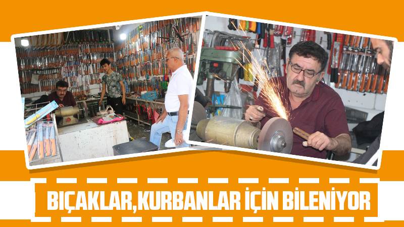 Bıçaklar, kurbanlar için bileniyor 