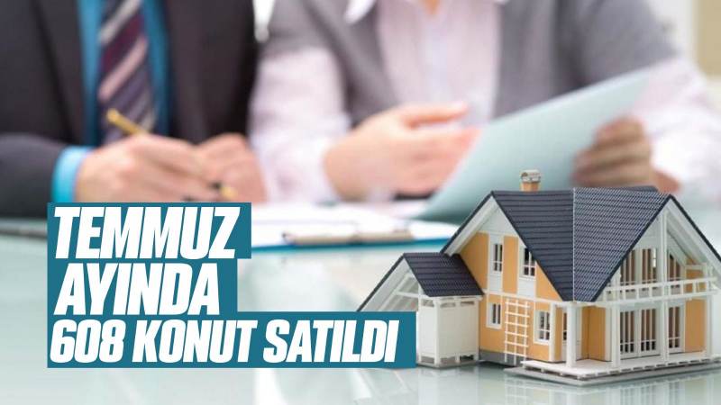 Temmuz ayında 608 konut satıldı 