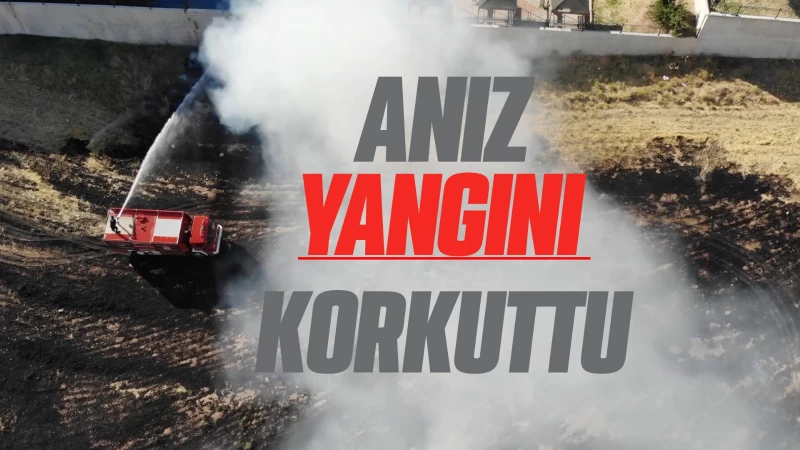 Anız yangını korkuttu