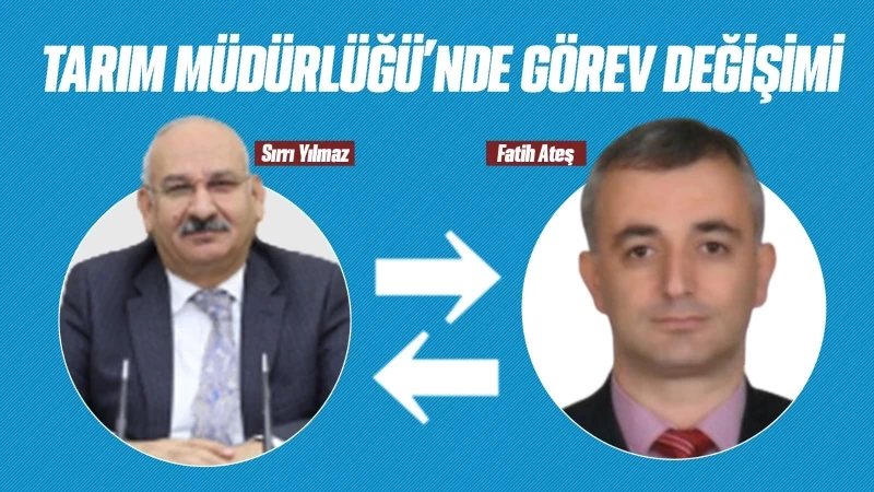 Tarım Müdürlüğü’nde görev değişimi 