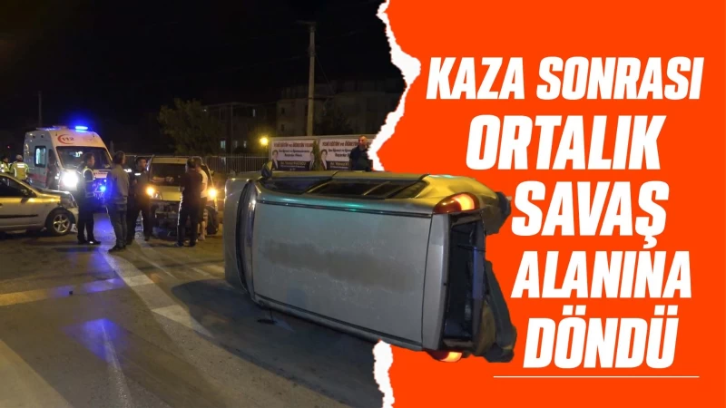 Kaza sonrası ortalık savaş alanına döndü