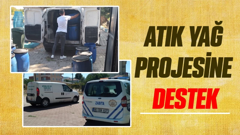 Atık yağ projesine destek