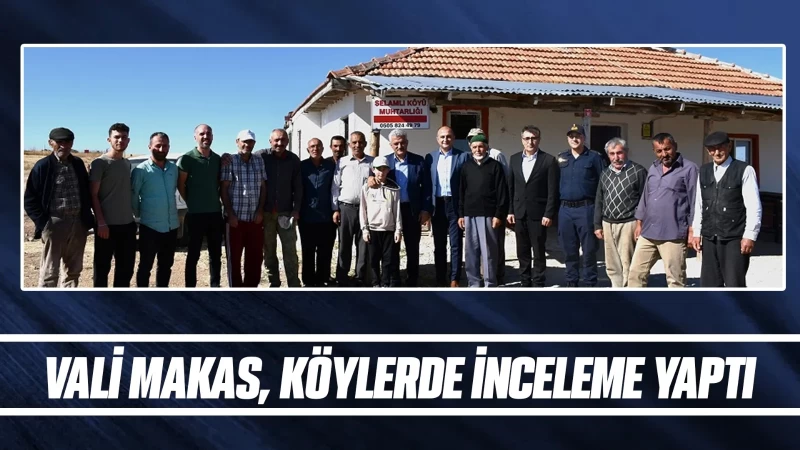 Vali Makas, köylerde inceleme yaptı 