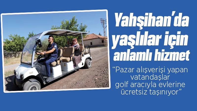 Pazar alışverişi yapan vatandaşlar golf aracıyla evlerine ücretsiz taşınıyor