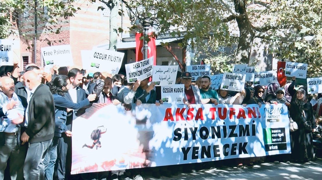 Ankara’da Filistin’de ölenler için gıyabı cenaze namazı kılındı