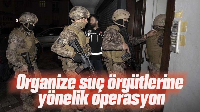 Organize suç örgütlerine yönelik operasyon