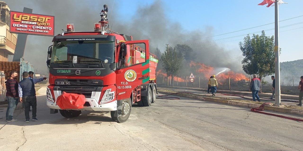 Çorum Osmancık’ta korkutan yangın