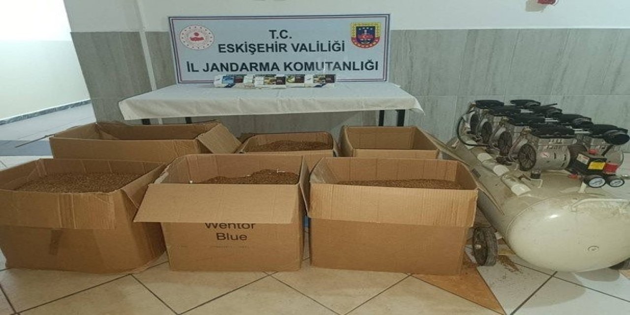 Eskişehir'de jandarmadan 35 bin liralık kaçak tütün operasyonu