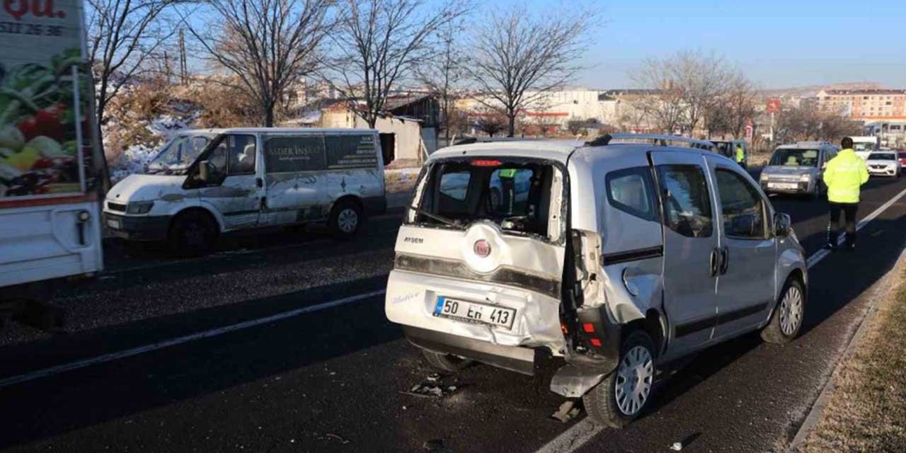 Nevşehir’de zincirleme trafik kazası: 1 yaralı