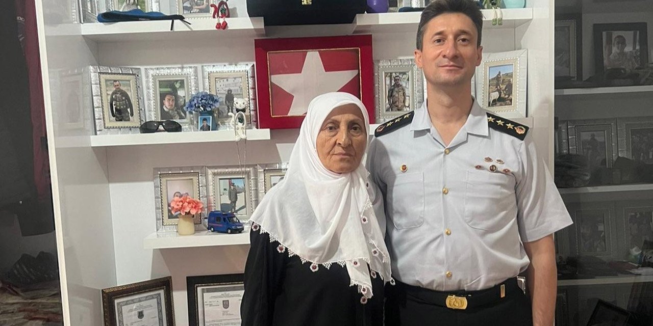 Jandarma komutanından ilk ziyaret şehit ailesine