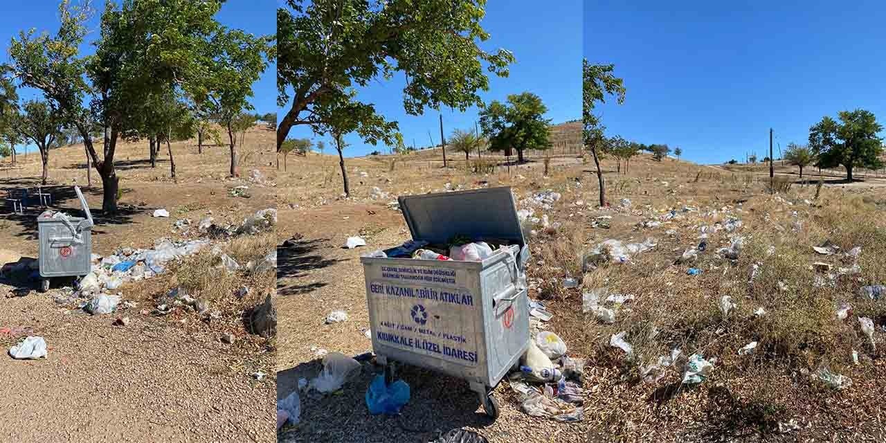 Kırıkkale’de herkesi şoke eden görüntü! Çöp sahili!