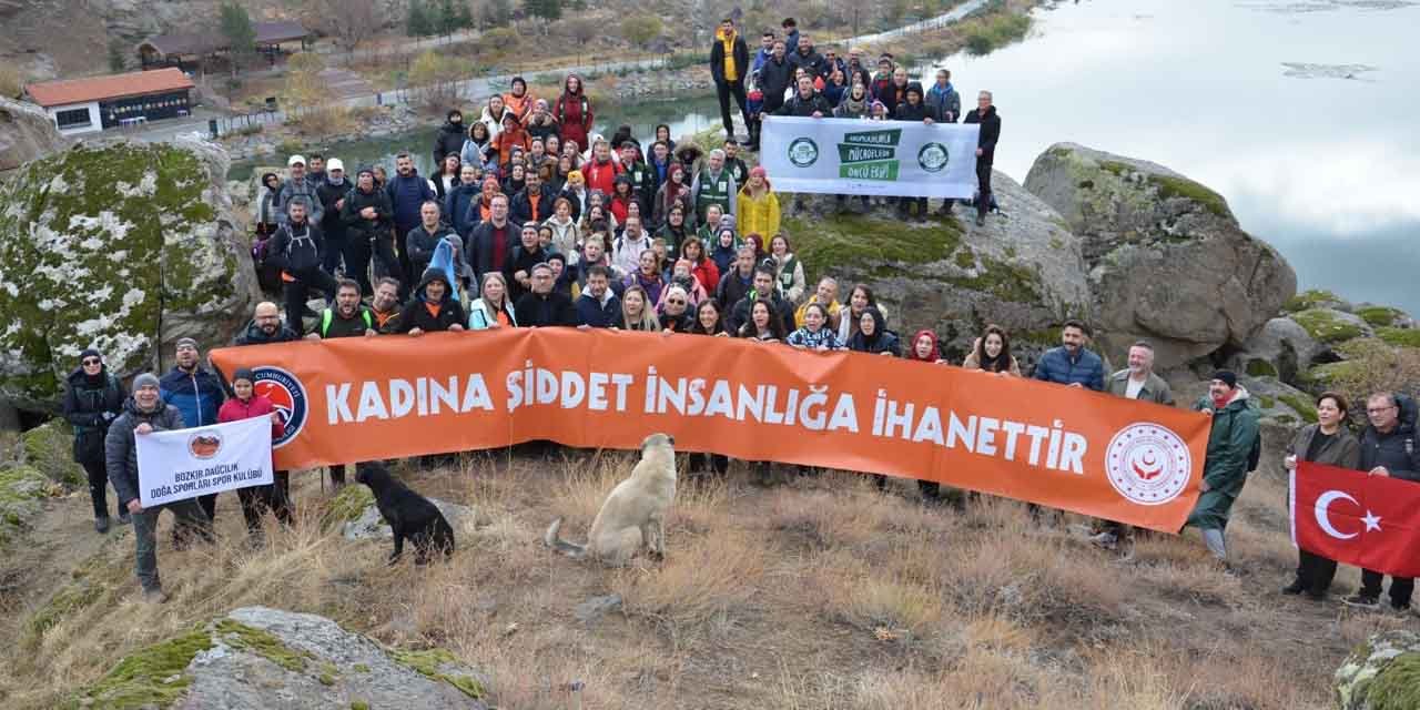 Kadınlara yönelik şiddete karşı yürüdüler