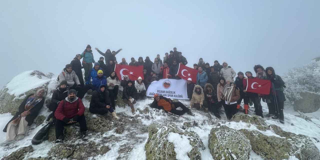 Bozkır dağcıları kış startını verdi