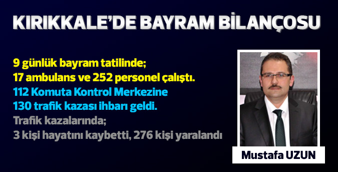 İşte bayram bilançosu