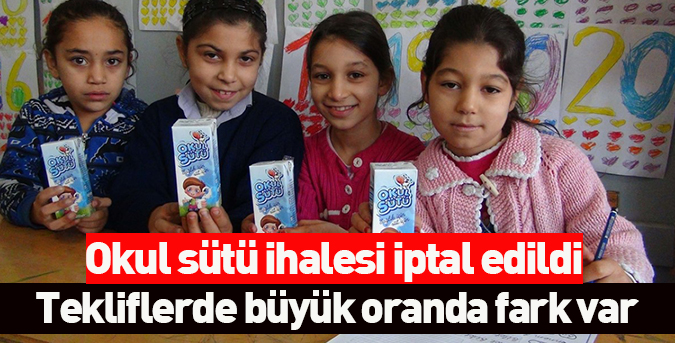 Okul sütü ihalesi iptal edildi