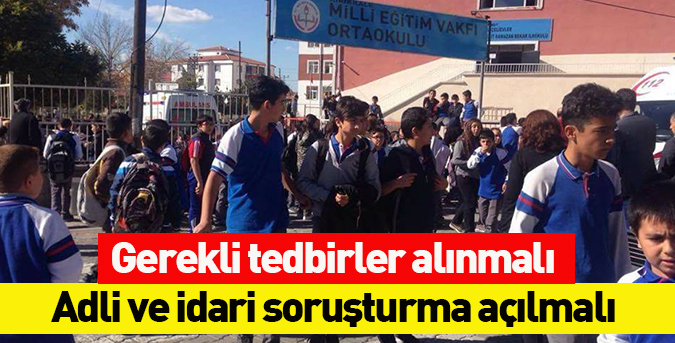 Gerekli tedbirler alınmalı