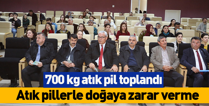 700 kg atık pil toplandı